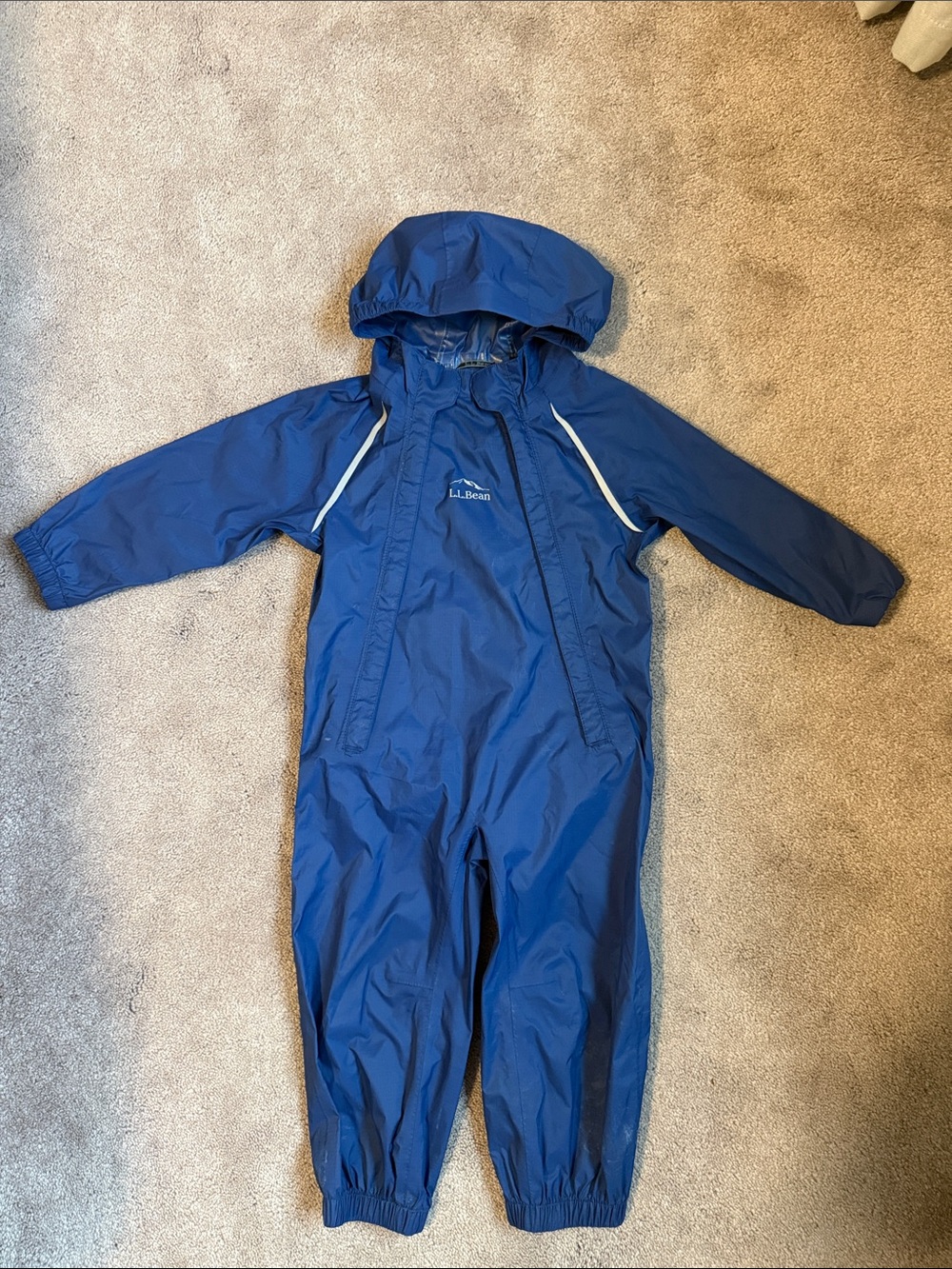 L.L. Bean Royal Blue Kids' Hooded Rain Suit